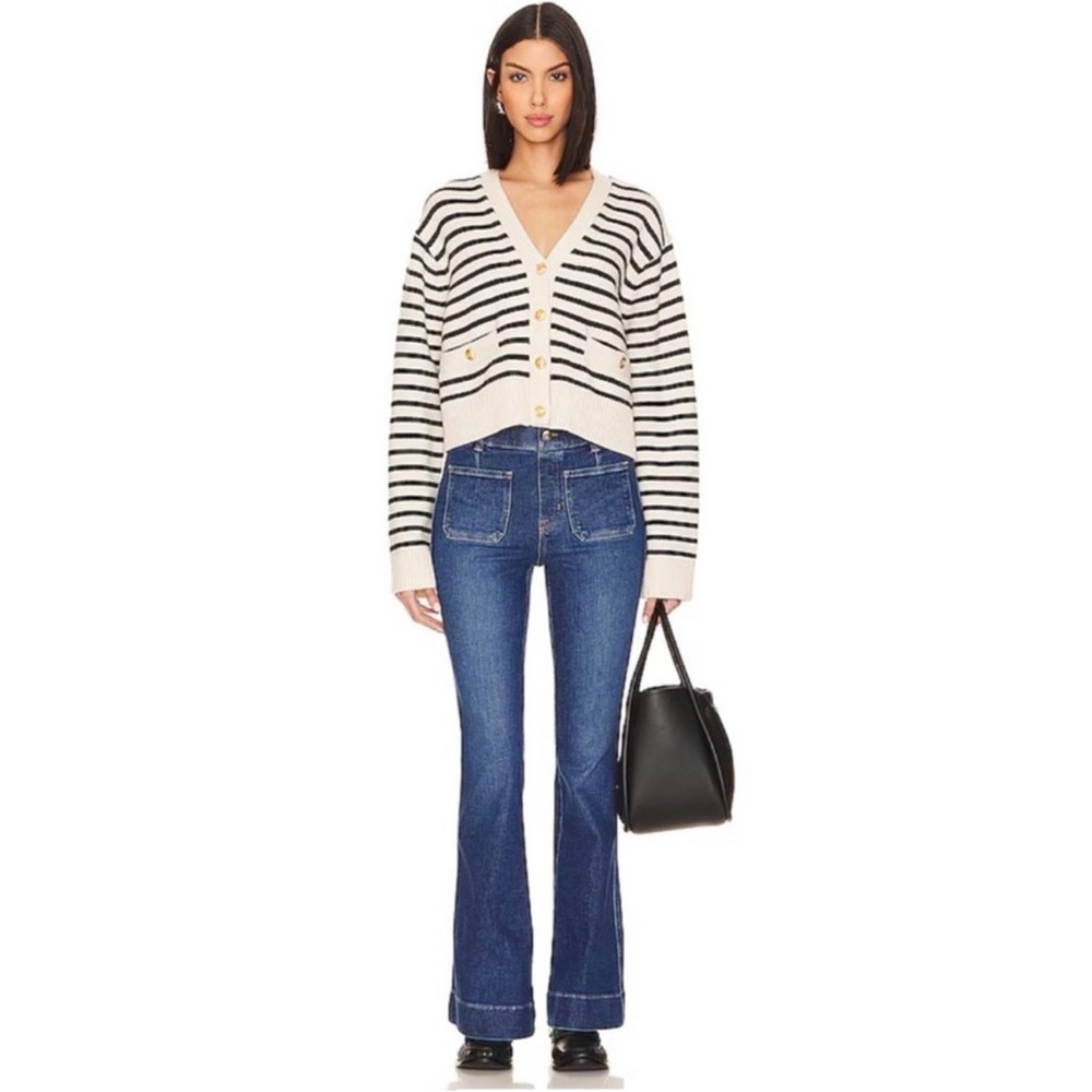 SPANX Flare Jeans with Patch Pockets Authentic Blue XS Tall shape wear Jeans - Picture 2 of 15